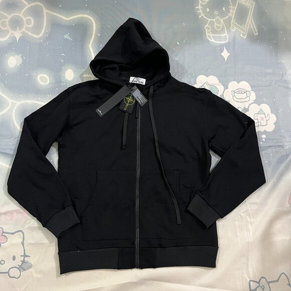 Stone Island Zip Hoodie Black - Picture 1 of 7